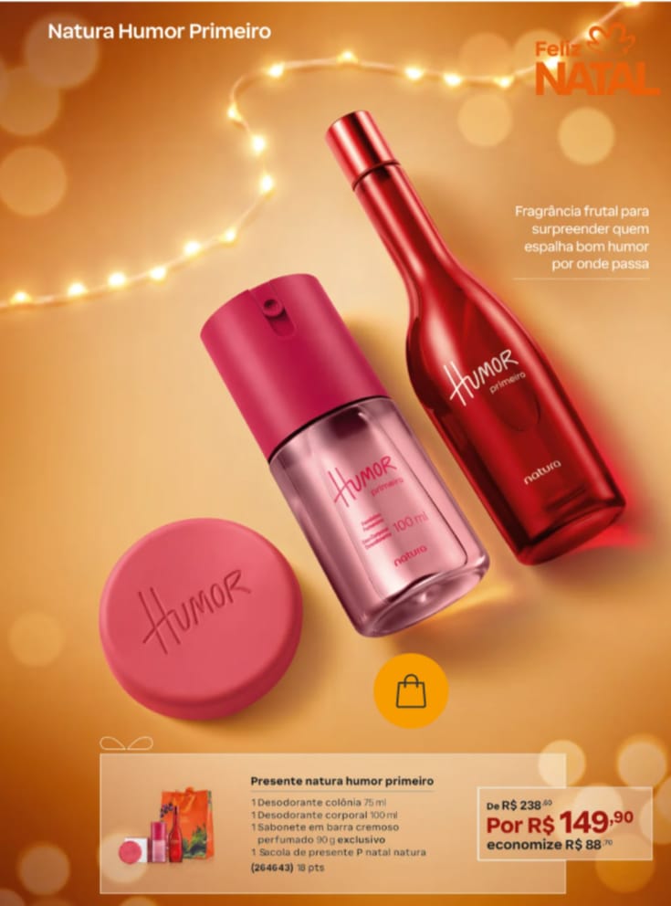 Kit presente Natura Humor Primeiro
